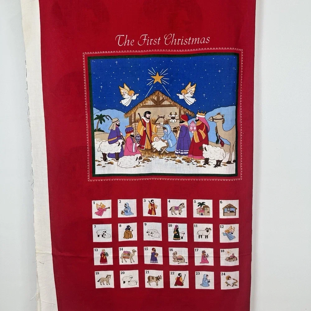 Christmas Follow The Star Nativity‎ Advent Calendar And Ornaments Fabric Craft